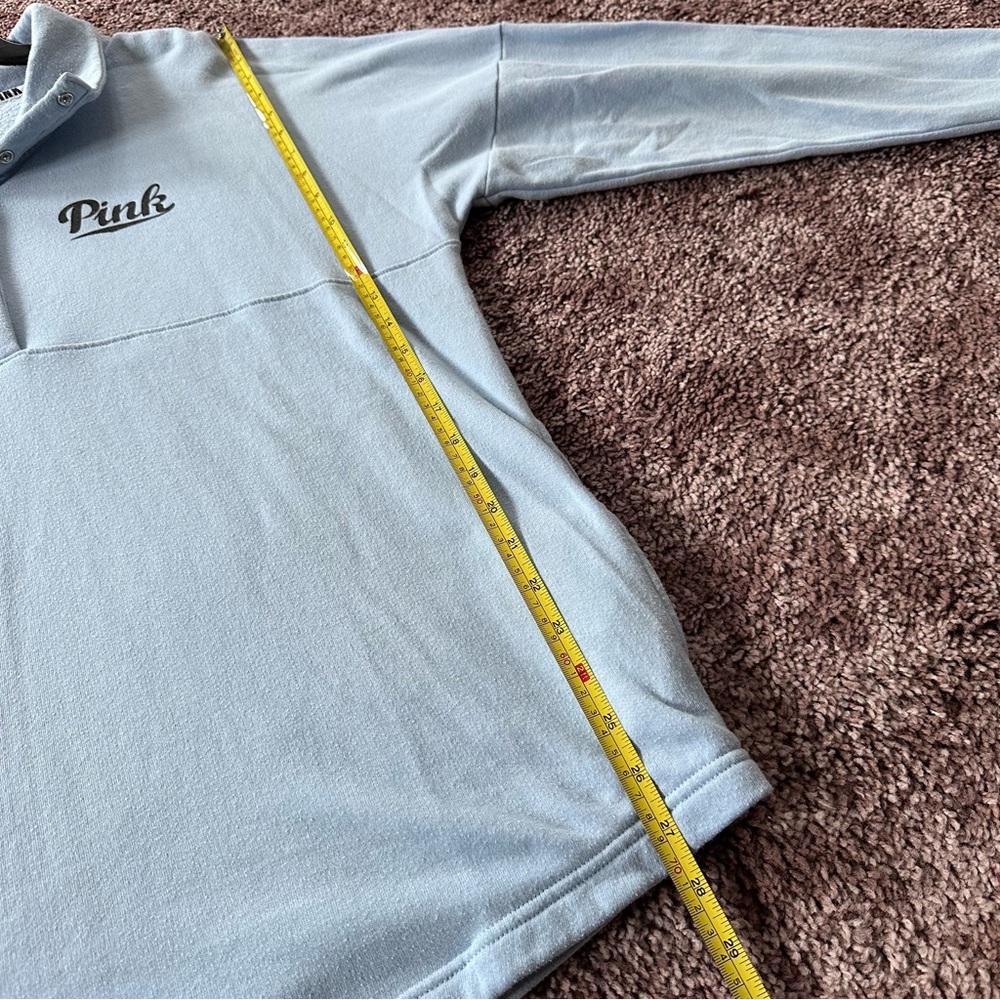 Vs Pink Quarter Button Up Pullover - image 3